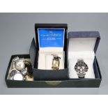 A Rotary Chronospeed gentleman's wristwatch (boxed) and a nine other fashion and vintage watches, to