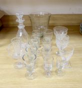 Six deceptive drinking glasses and other glassCONDITION: All in good condition.