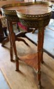 A French Louis XVI style occasional table, width 35cm height 76cm