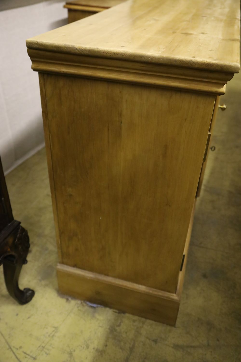 A Victorian pine two door cupboard, width 114cm depth 44cm height 89cm - Image 3 of 4