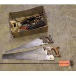 Miscellaneous hand tools: - two Stanley and Record wheel braces (record brace has bit storage in the