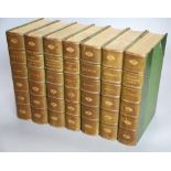 Bronte, Charlotte, Emily and Anne - Works, The Haworth edition, 7 vols, 8vo, half green calf, (