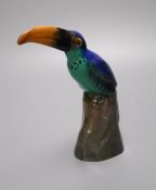 A rare Royal Doulton toucan HN158, with Doulton paper label underside, 18cmCONDITION: Structurally