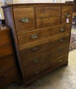 A Regency mahogany secretaire chest, width 109cm depth 51cm height 129cm