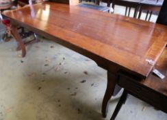 A French cherrywood farmhouse table, 212 x 92cm height 78cm