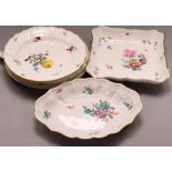 A quantity of 19th / 20th century Meissen flower painted plates or dishesCONDITION: Some light