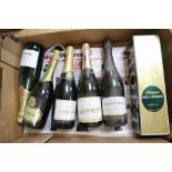 Six bottles of assorted sparkling wines including Moet & Chandon champagne