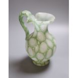 A Richardson style marbled opaline glass jug, late 19th century, ex The Glass Circle Palace to