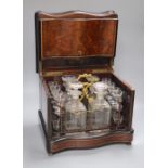 A 19th century French thuya wood liqueur set, height 28.5cmCONDITION: There is restoration to the