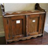 An Edwardian mahogany two door medicine cabinet, width 51cm depth 22cm height 40cm