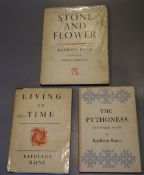 Raine, Kathleen - 3 Works: Stone and Flower - Poems 1935-43, with plates by Barbara Hepworth, 8vo,