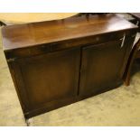 A military style mahogany and brass bound cabinet, width 109cm depth 37cm height 77cm