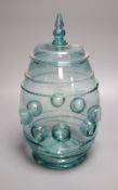 A historismus Daumbecker glass thumb beaker and cover, in 17th century style, 33cm highCONDITION: