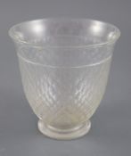 A Roman style faceted glass beaker, possibly James Powell & Co., 10.5cm highCONDITION: