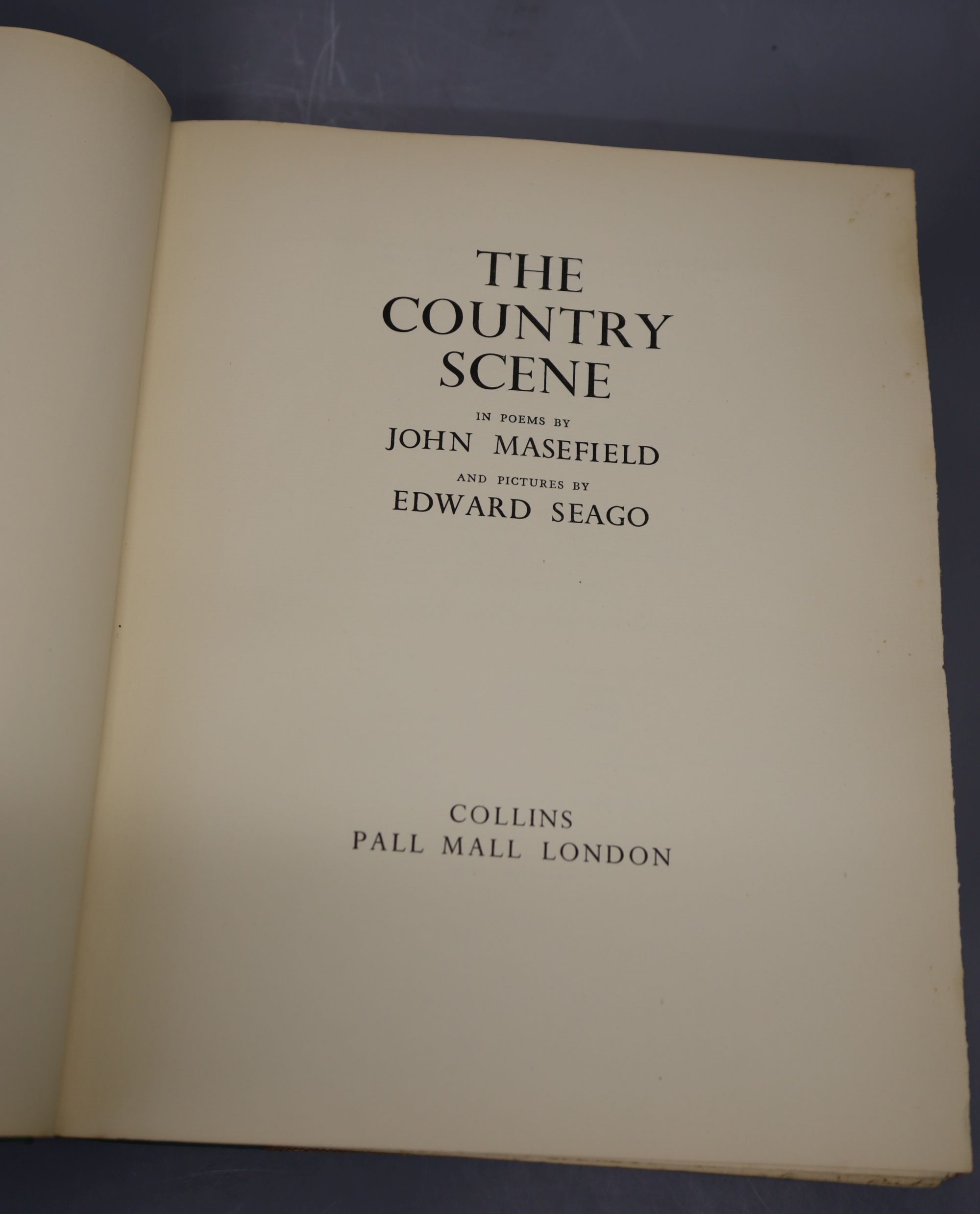 Masefield, John - The Country Scene, illustrated by Edward Seago, qto, original cloth, with 42 - Image 2 of 3