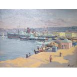 Paul Nicolai (1876-1948), oil on board, Port d'Alger, signed and dated '27, 31 x 39cmCONDITION: Good