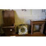 An 18th century oak cased thirty hour wall clock, marked Nick & Roper, Shepton Mallet