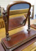 A mahogany toilet mirror, height 72cm