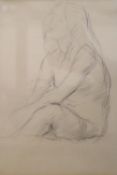 Attributed to Gwen John (1876-1939), pencil on paper, Study of a seated woman, 21 x 16.5cm