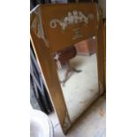 An Art Deco painted wall mirror, width 82cm height 127cm