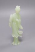 A Chinese hardstone carving of a geisha, height 22cm