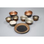 A group of Chinese lacquer and bamboo bowls, 18th/19th century