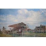 M. Rhys Jenkins, limited edition print, The New Grandstand at Goodwood 1980, signed, 33 x 47cm