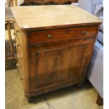 A Victorian rosewood Davenport type writing chest, width 73cm, depth 54cm, height 86cm