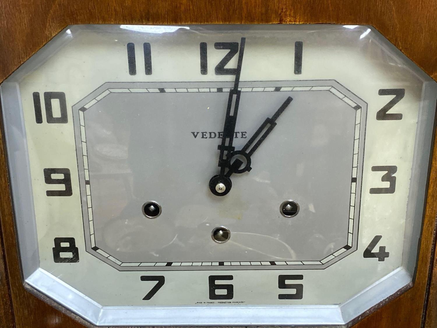 A French Art Deco style wall clock by VedetteCONDITION: We do not guarantee working condition - Image 2 of 5