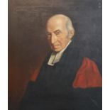 Early 19th century English School, oil on canvas, Portrait of a cleric, 75 x 62cmCONDITION: Oil on
