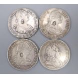Four 18th century silver coins