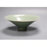 A Chinese celadon stem dish, 15.5cm