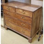 A late George III mahogany chest of drawers, width 106cm, depth 49cm, height 94cm
