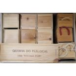 Twelve bottles of port; one Quinta do Panascal Vintage 1986, one St Michael's Finest Reserve, one