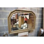 A Victorian style overmantel mirror, 105 x 75cm