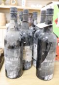 Eight bottles of Churchills Agua Alta 1987 vintage Port and two bottles of Churchill Port, 1991 (