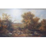 W. R. Stone (19th C.)oil on canvasShepherd boy and flock in an extensive landscapesigned74 x
