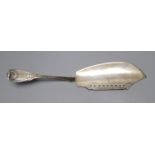 A George III Scottish pierced silver fish slice, Robert Gray & Son, Glasgow, 1826, 29.3cm, 4oz.