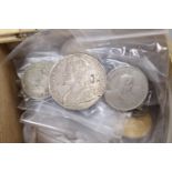 A collection of silver coins