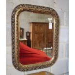 A Victorian style gilt framed wall mirror, 59cm x 74cm