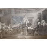 Sadd after Trumbull, steel engraving, The Declaration of Independence, published by J. Neale, 34 x