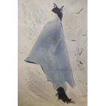 Elinor Bellingham Smith (1906-1988), ink and watercolour, The Blue Cape, signed, with Gallery