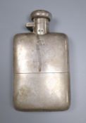 A George V silver hip flask, with engraved inscription, Deakin & Francis, Birmingham, 1940, 12.