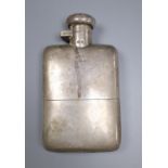 A George V silver hip flask, with engraved inscription, Deakin & Francis, Birmingham, 1940, 12.