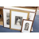 After Laurence Alma-Tadema, 'Love Votaries', signed photogravure and three other framed prints, '