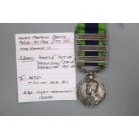 An Indian General Service medal with 3 clasps to T. Driver Mir Ali with Mahsud 1919-20, Waziristan