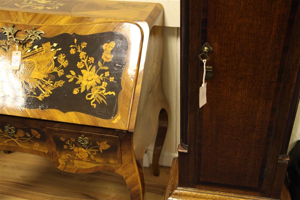 A German rococo marquetry bureau de dame, c.1765, in the manner of the Spindle Brothers, the fall - Image 7 of 10