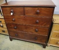 A George III mahogany chest, width 110cm, depth 52cm, height 115cm