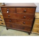 A George III mahogany chest, width 110cm, depth 52cm, height 115cm