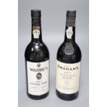 Two bottles of vintage port; Warre's 1977 and Graham's 1977